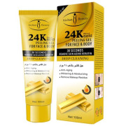 24k pure gold peeling gel for face and body 30 seconds remove skin aging keratin deep cleaning