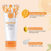 Orange Exfoliating Gel for Face and Body Skin - Natural Peeling Scrub