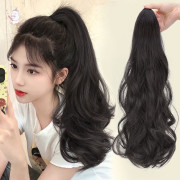 Women Wig Ponytail Ribbon-Type Hair Tail Grafting Curly Seamless Invisible Hair Extension