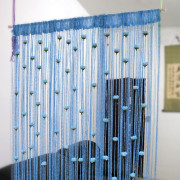 light blue-aesthetic Flower String Curtain
