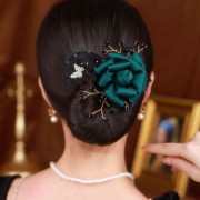 (dark green )New lazy twist hair clip artifact Japanese and Korean